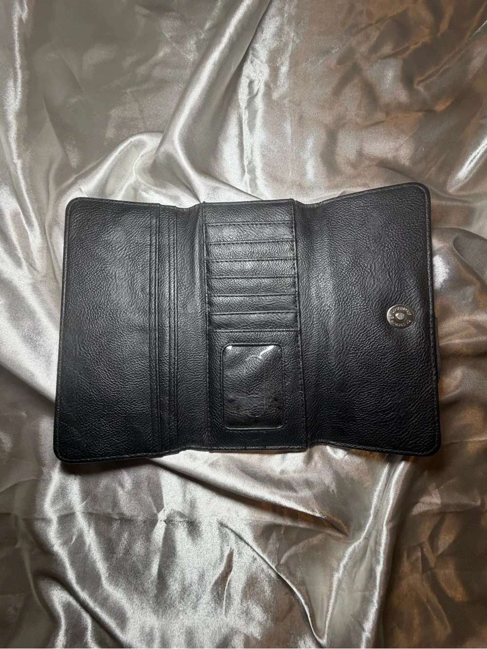 Hello Kitty black faux